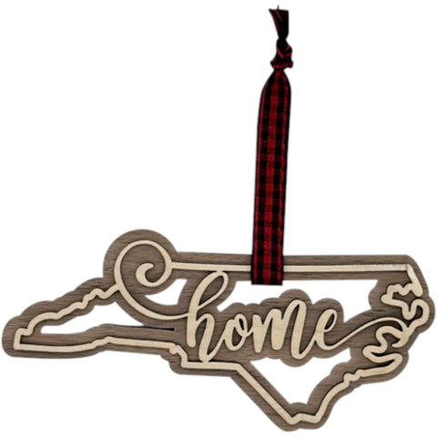 North Carolina Home Double Layer Ornament