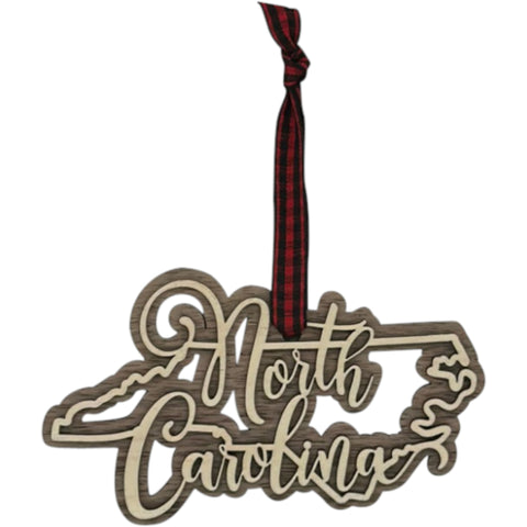 North Carolina Double Layer Ornament