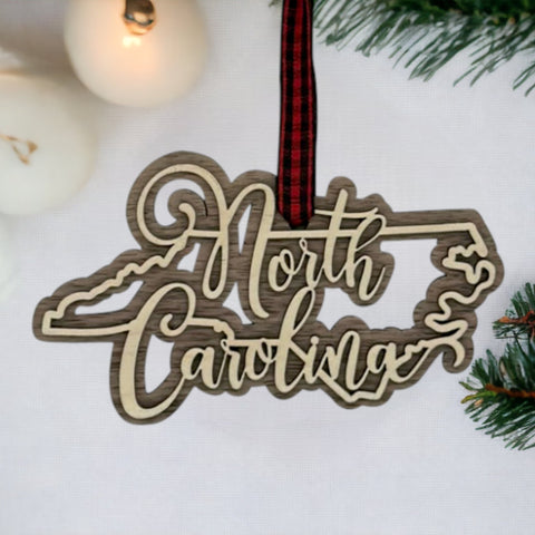 North Carolina Double Layer Ornament