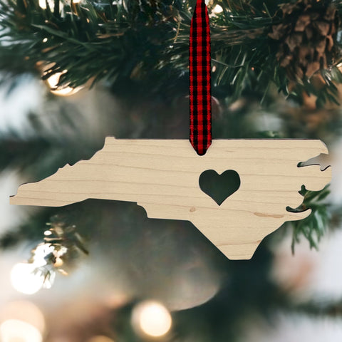 North Carolina Heart Ornament