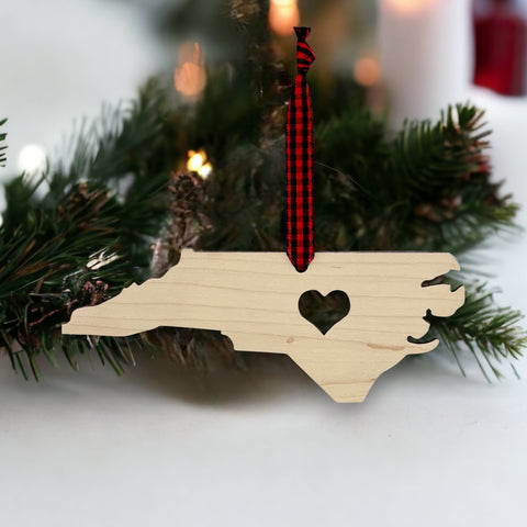 North Carolina Heart Ornament