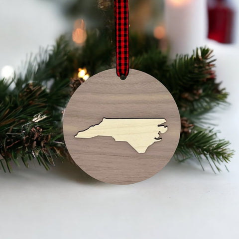 North Carolina Raised Ornament