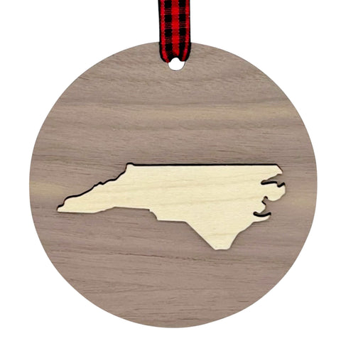 North Carolina Raised Ornament