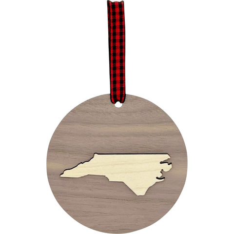 North Carolina Raised Ornament