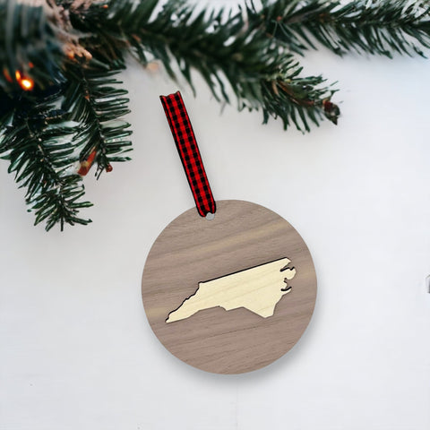 North Carolina Raised Ornament