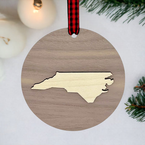 North Carolina Raised Ornament