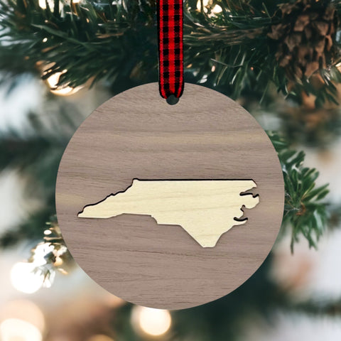 North Carolina Raised Ornament