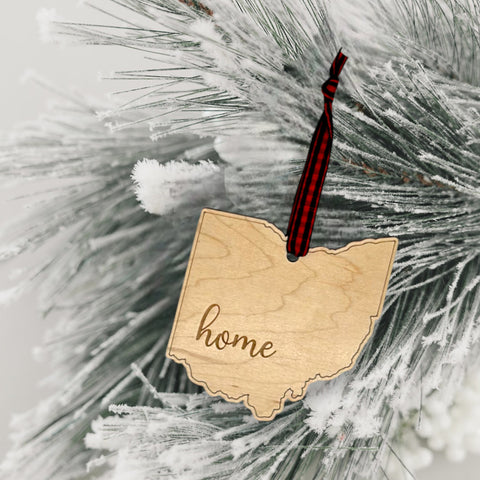 Ohio Home Script Ornament