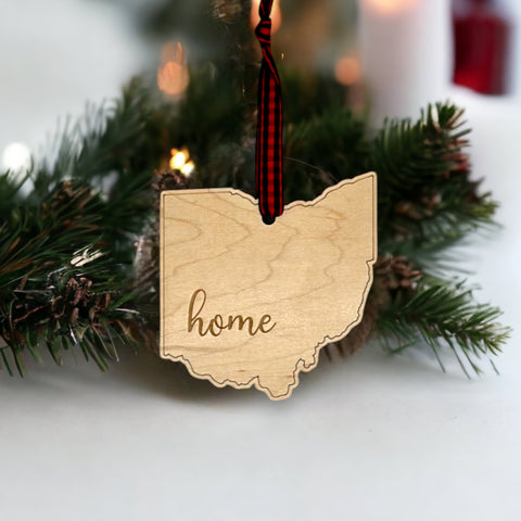 Ohio Home Script Ornament