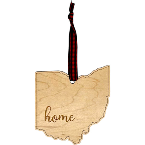 Ohio Home Script Ornament