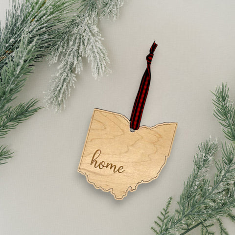 Ohio Home Script Ornament