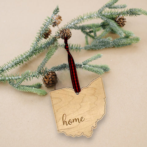 Ohio Home Script Ornament