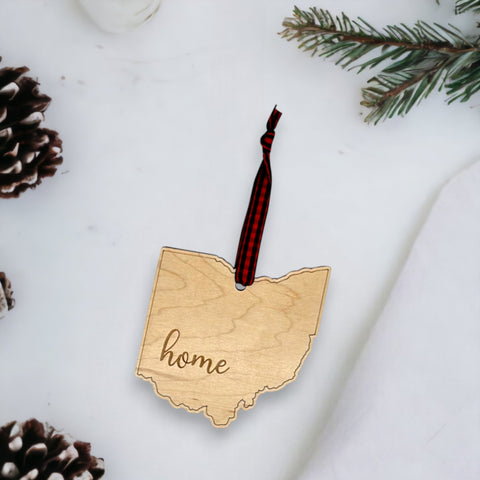 Ohio Home Script Ornament