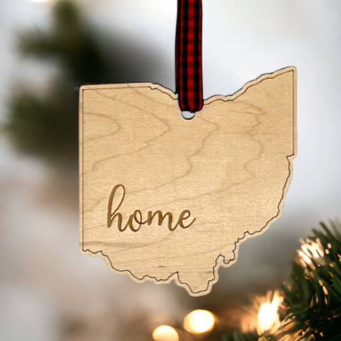 Ohio Home Script Ornament