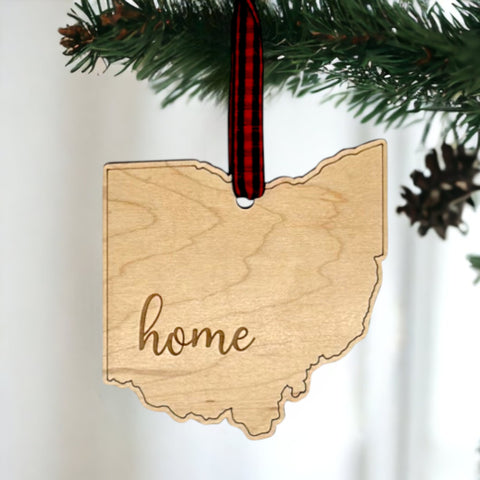 Ohio Home Script Ornament