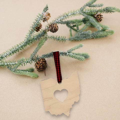 Ohio Heart Ornament