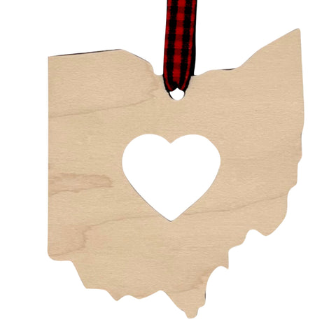 Ohio Heart Ornament