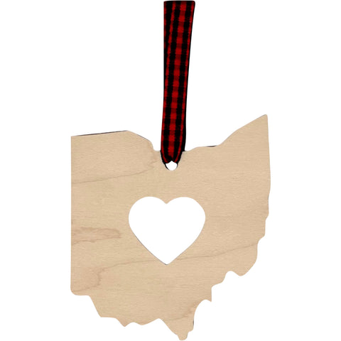 Ohio Heart Ornament