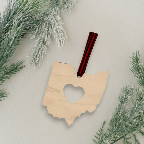 Ohio Heart Ornament