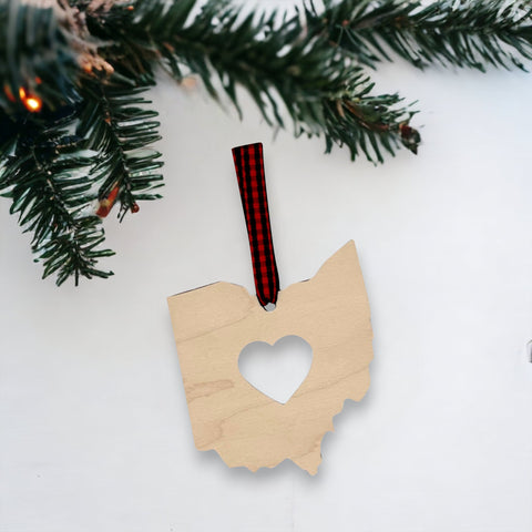 Ohio Heart Ornament