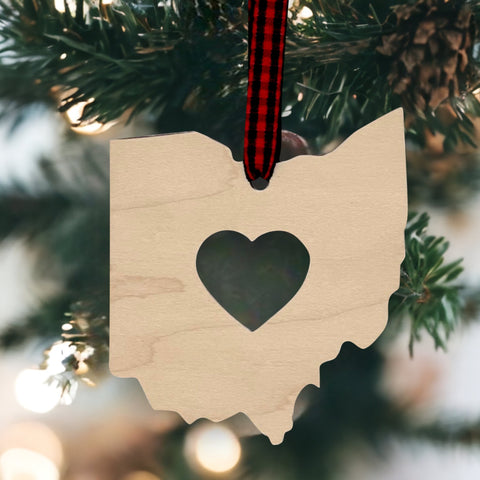 Ohio Heart Ornament