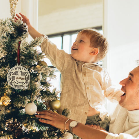 Bring a touch of Sooner State magic to your holidays! Introducing the Oklahoma State Highlights Ornament—a small masterpiece celebrating the heartland's charm. Elevate your festive decor with a touch of Oklahoma's spirit.