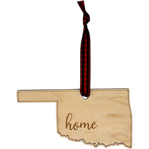 Oklahoma Home Script Ornament