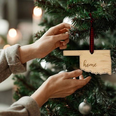 Oklahoma Home Script Ornament