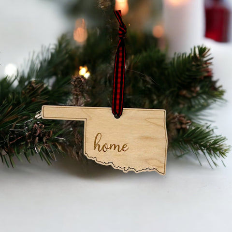 Oklahoma Home Script Ornament