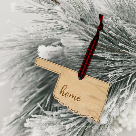 Oklahoma Home Script Ornament