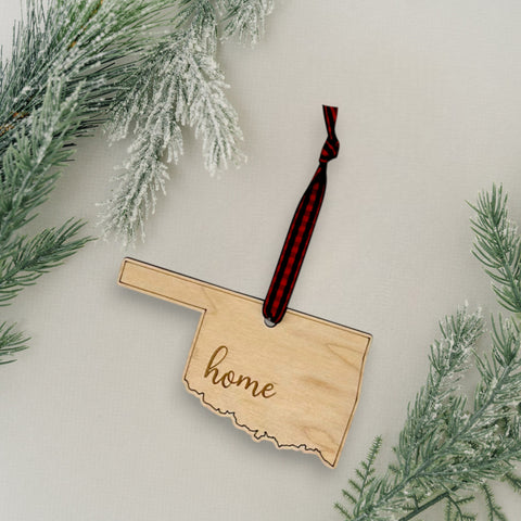 Oklahoma Home Script Ornament