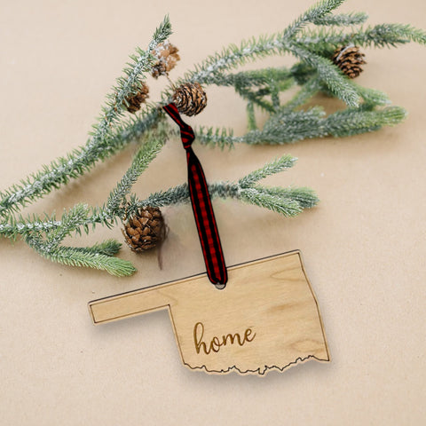 Oklahoma Home Script Ornament