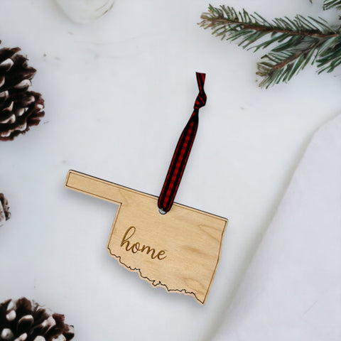 Oklahoma Home Script Ornament