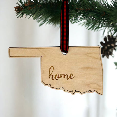 Oklahoma Home Script Ornament