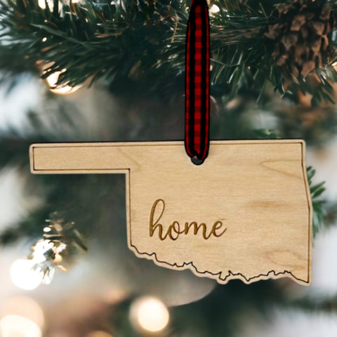 Oklahoma Home Script Ornament