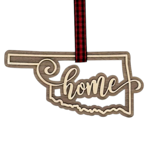 Oklahoma Home Double Layer Ornament