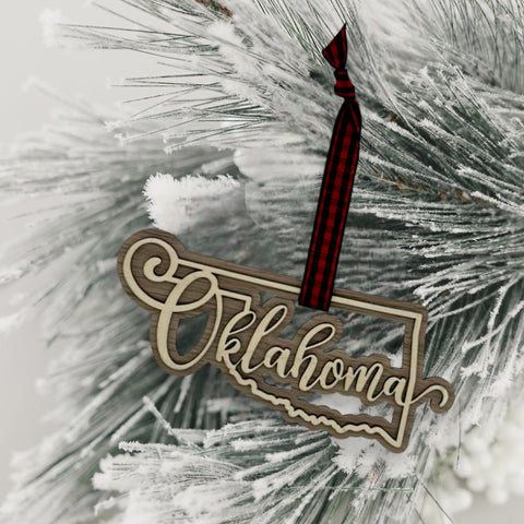 Oklahoma Double Layer Ornament