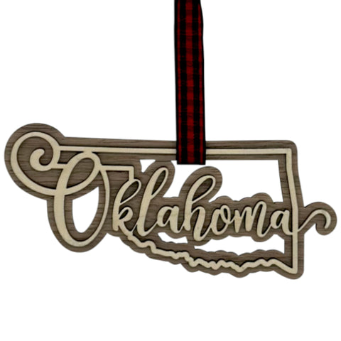 Oklahoma Double Layer Ornament