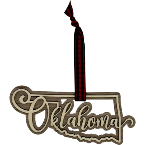 Oklahoma Double Layer Ornament