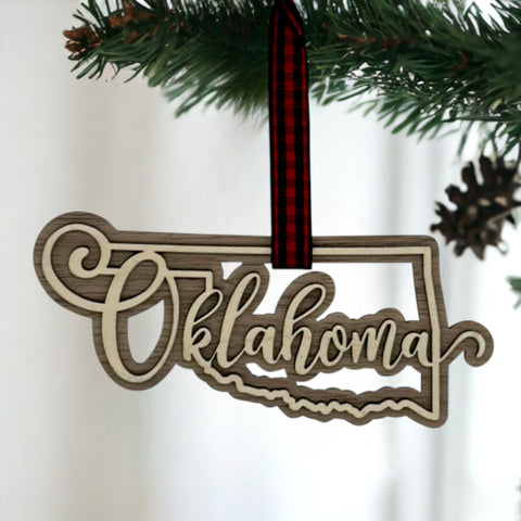 Oklahoma Double Layer Ornament