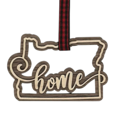 Oregon Home Double Layer Ornament