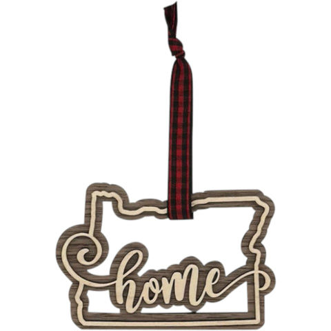 Oregon Home Double Layer Ornament