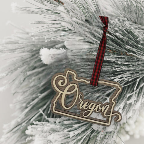 Oregon Double Layer Ornament