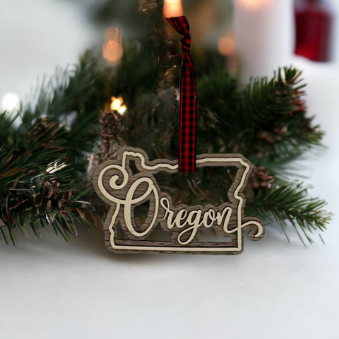 Oregon Double Layer Ornament