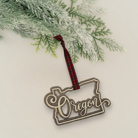 Oregon Double Layer Ornament