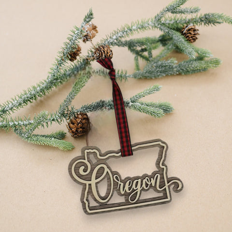 Oregon Double Layer Ornament