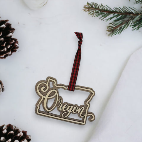 Oregon Double Layer Ornament