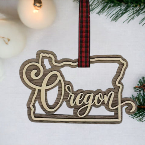 Oregon Double Layer Ornament