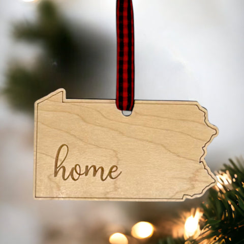 Pennsylvania Home Script Ornament