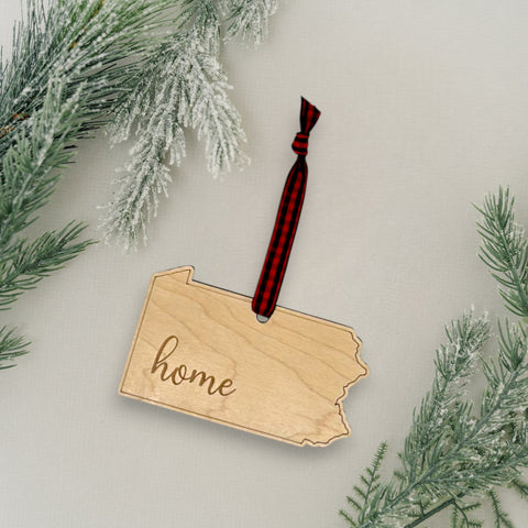 Pennsylvania Home Script Ornament